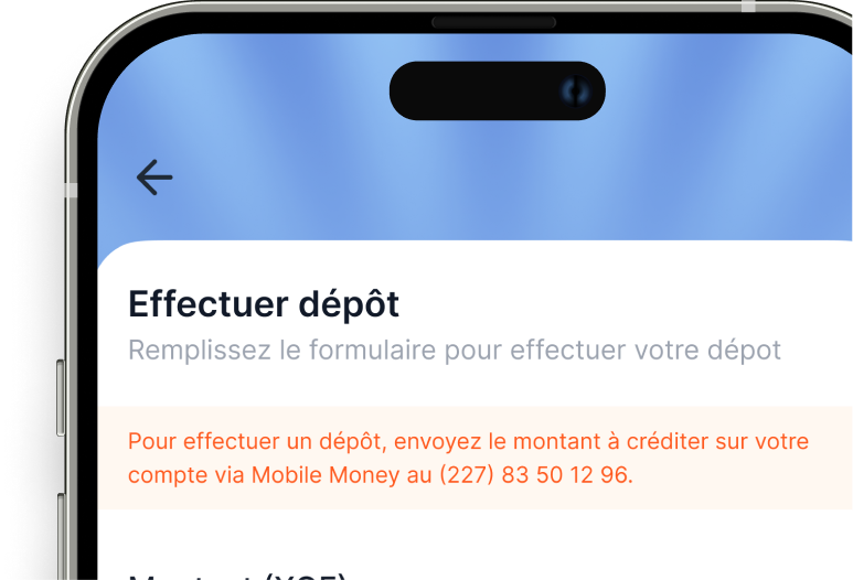 Effectuer un dépôt